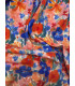 Viscose fleurs abstraites - BLEU, ROSE et ROUGE