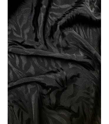 Jacquard de Viscose - Zèbre - NOIR