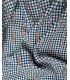 Coton jacquard tissé - Carreaux Marine et fleurs Rouge
