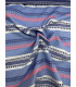 Coton jacquard rayé - BLEU, FLUO Rose et BLANC