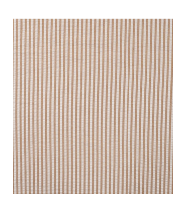 Seersucker Rayé CARAMEL et BLANC