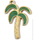 Pendentif palmier - DORÉ et VERT