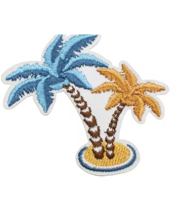 Thermocollant - Palmiers - BLEU et JAUNE