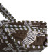 Tote bag indien matelassé - Imprimé Zèbre - CHOCOLAT