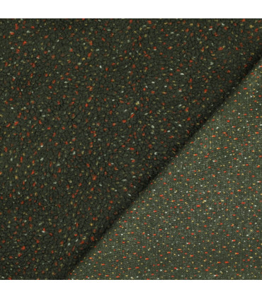 TEDDY fausse fourrure – Tweed KAKI