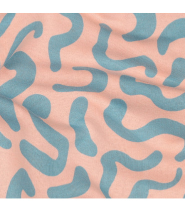 POPPY : Sweat abstrait - PÊCHE