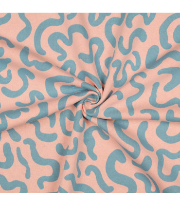 POPPY : Sweat abstrait - PÊCHE
