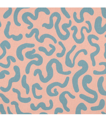 POPPY : Sweat abstrait - PÊCHE