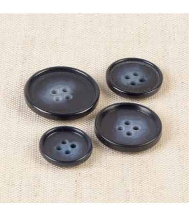 Bouton de Costume - 15mm - Écailles MARINE