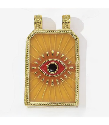 Pendentif plaque œil - SAFRAN