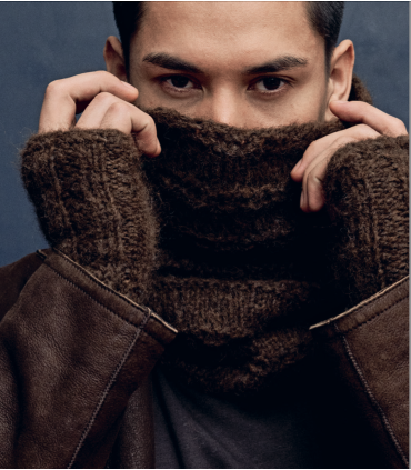 LANG YARNS Punto 89 - Baby Lama - Top Down écharpe