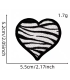 Thermocollant - Coeur Zèbre - NOIR et BLANC