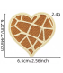 Thermocollant - Coeur Girafe  - MARRON et BEIGE