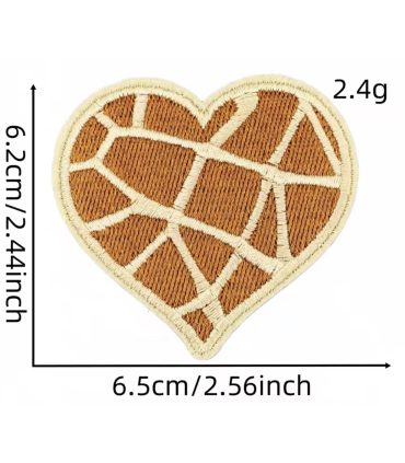 Thermocollant - Coeur Girafe  - MARRON et BEIGE