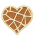 Thermocollant - Coeur Girafe  - MARRON et BEIGE