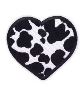 Thermocollant - Coeur Vache - NOIR et BLANC