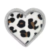 Thermocollant - Coeur Léopard - BLANC