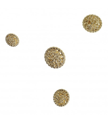Bouton Métal Boule Chaîne sur pied : 15mm - DORÉ