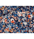 SEE YOU AT SIX : Toile de Coton Gabardine - Flower Joy - BLEU OCÉANA
