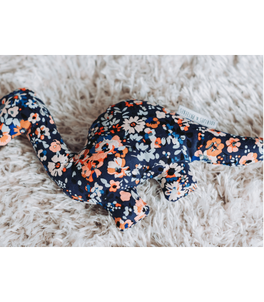 SEE YOU AT SIX : Toile de Coton Gabardine - Flower Joy - BLEU OCÉANA