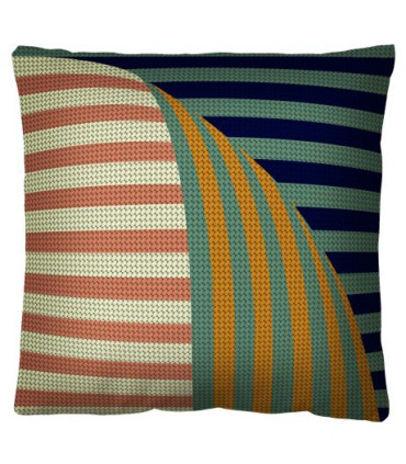 Kit Coussin Demi Point de Croix Soudan 40x40 - LIGNE