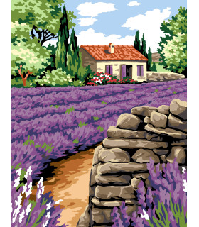 Margot : Canevas LE MUR AUX LAVANDES