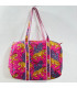 Sac polochon en matelassé indien - Tigres - ROSE
