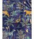 Velours de coton Indien Jungle - MARINE