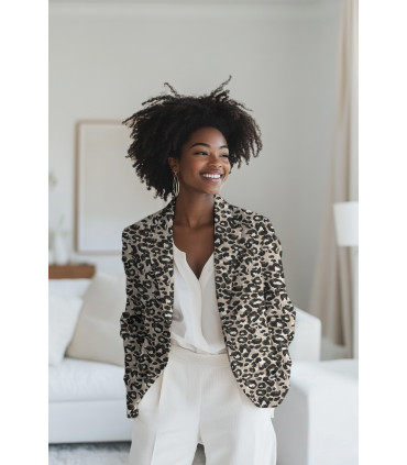 Jacquard Léopard - BEIGE
