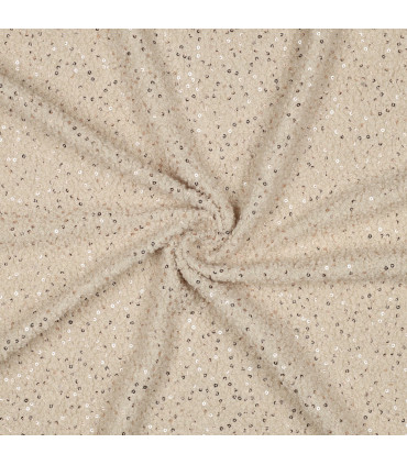 POPPY : Maille Sweat Sequins- CRÈME