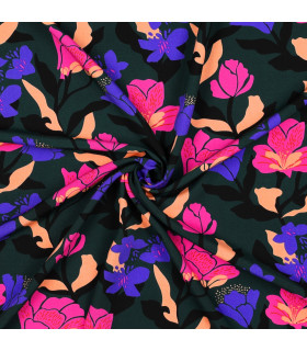 NÉRIDA HANSEN  Viscose AMIRA FLORAL- VERT