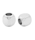 Perle cube arrondi 3mm - Argenté antique