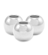 Perle ronde 5mm en laiton - Argenté