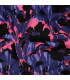 Viscose twill Rosella stretch Flower by Pénélope - NOIR et VIOLET