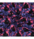 Viscose twill Rosella stretch Flower by Pénélope - NOIR et VIOLET