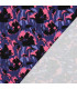 Viscose twill Rosella stretch Flower by Pénélope - NOIR et VIOLET