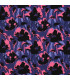 Viscose twill Rosella stretch Flower by Pénélope - NOIR et VIOLET