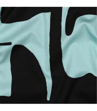 Viscose twill Rosella stretch Géometric by Pénélope - MENTHE et NOIR