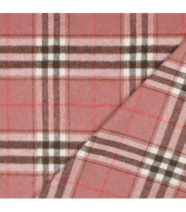 Flanelle Tartan épais ROSE