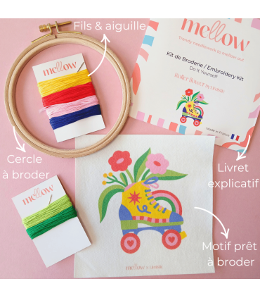 MELLOW : Kit de broderie - Roller Flower