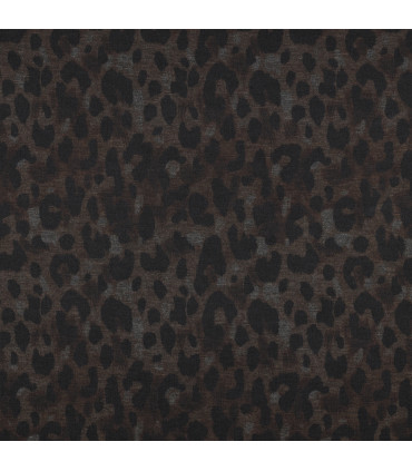 Viscose élasthanne - Motifs léopard - MARRON