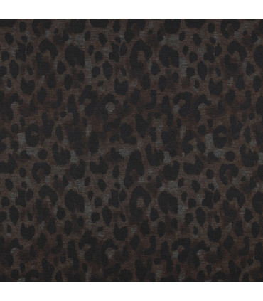 Viscose élasthanne - Motifs léopard - MARRON