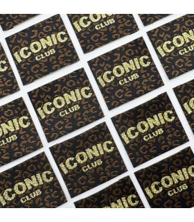 Étiquette tissée à coudre Lurex : ICONIC Club - Léo