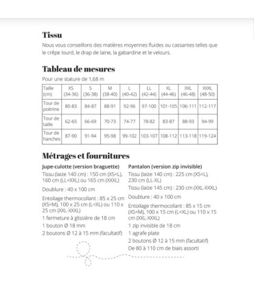 SINGULIERE par COUSETTE - La jupe culotte Devinette
