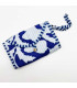 Trousse pliée 2 poches zippées -Etnique - BLEU