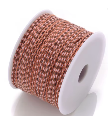 Fil de Coton tressé ROSE et PRUNE