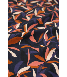 ÉGLANTINE ET ZOÉ : Sergé de Viscose Mowgli - BLEU ENCRE