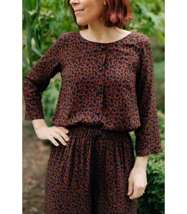 ÉGLANTINE ET ZOÉ : Viscose bagheera - CHOCOLAT