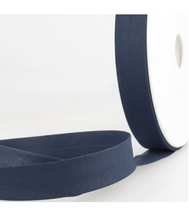 Biais Coton Replié Marine Clair