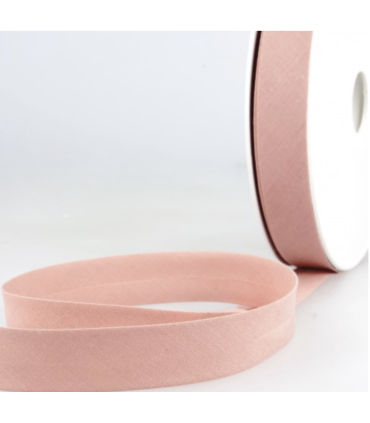 Biais Coton Replié Rose Poudre